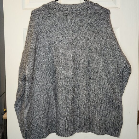 Button Up Large Ella Moss Gray Cardigan - Picture 9 of 10